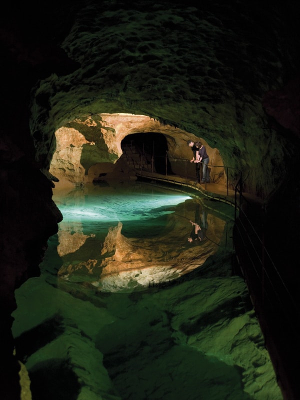 the river cave system inside Jenolan Caves, Blue Mountains