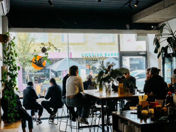 the cafe interior of Migrant Coffee, Footscray