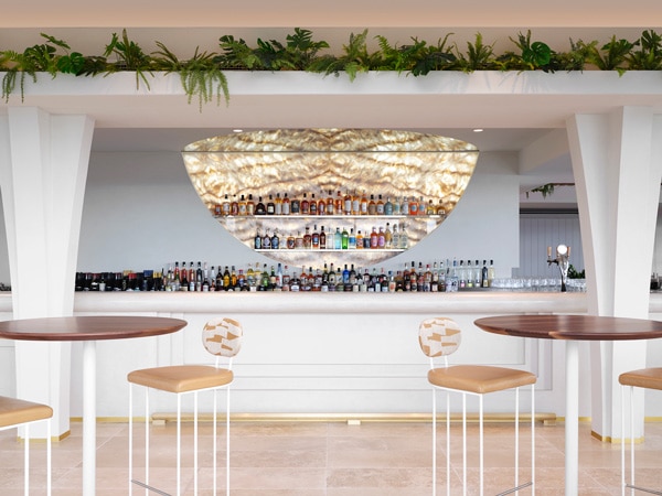 the bar counter at Leyla Bar