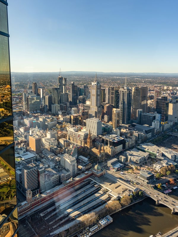 city views from Melbourne Skydeck
