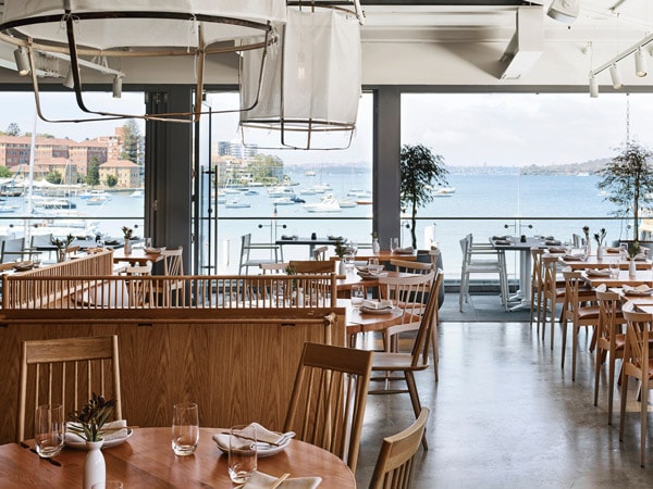 the waterfront restaurant at Saké Restaurant and Bar