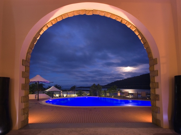 The Sebel Whitsundays Arch Pool at night
