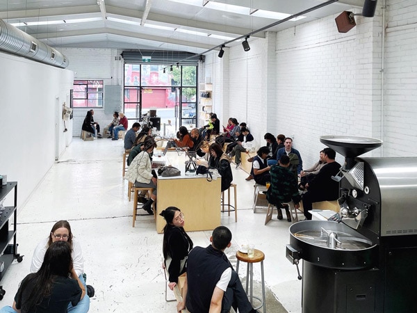 people dining inside Acoffee, Collingwood