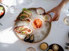 a seafood platter at Stokehouse, St Kilda restaurants