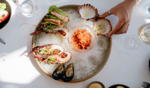 a seafood platter at Stokehouse, St Kilda restaurants