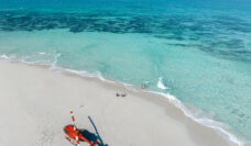 Nautilus Aviation on sand cay in great barrier reef