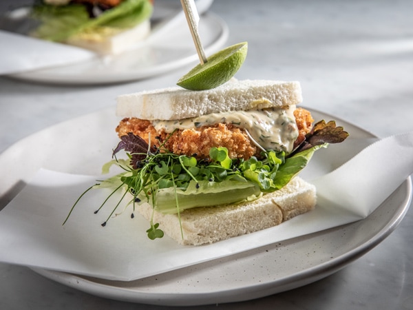 a close-up shot of a dish at Thyme Restaurant