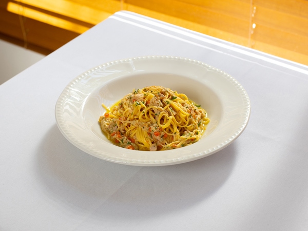 a pasta dish on the table at Alta Trattoria