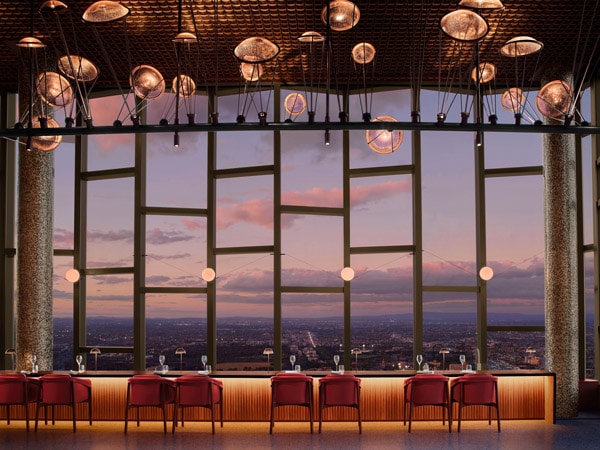 dramatic sky dining at Atria, CBD