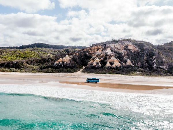 a 4WD bus drive around Fraser Island