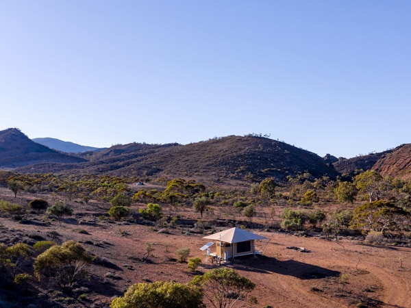 an aerial view of the Flinders Bush Retreats