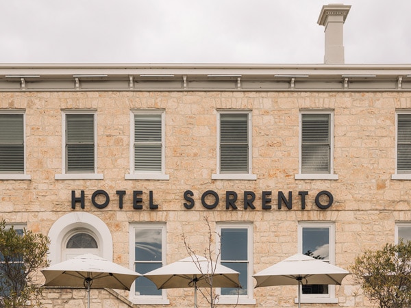 the building exterior of Hotel Sorrento