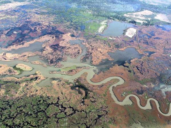 an aerial view of the Murray River
