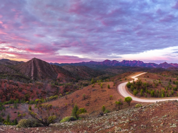 the Razorback Lookout in the Flinders Ranges