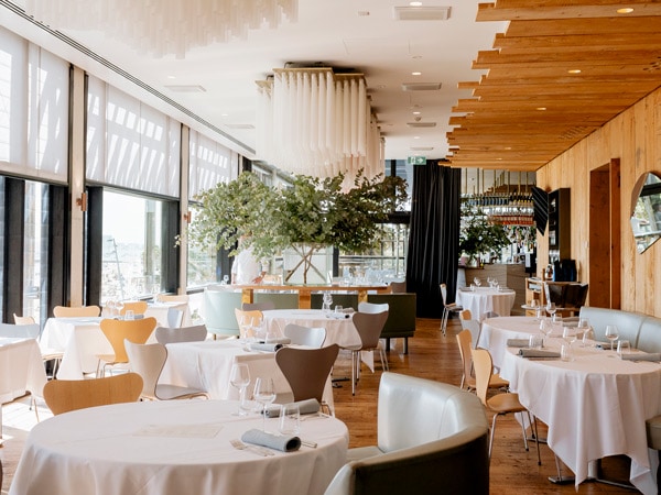 the dining interior at Stokehouse, St Kilda