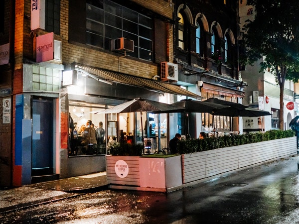 the exterior of Tipo 00 restaurant in Melbourne CBD