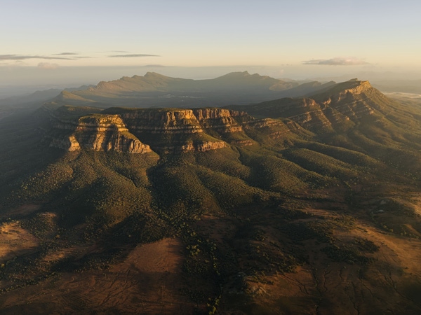 an aerial view of the Ikara (Wilpena Pound)