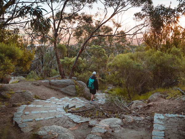 walking along Yangs Regional Park, Flinders Peak Walk