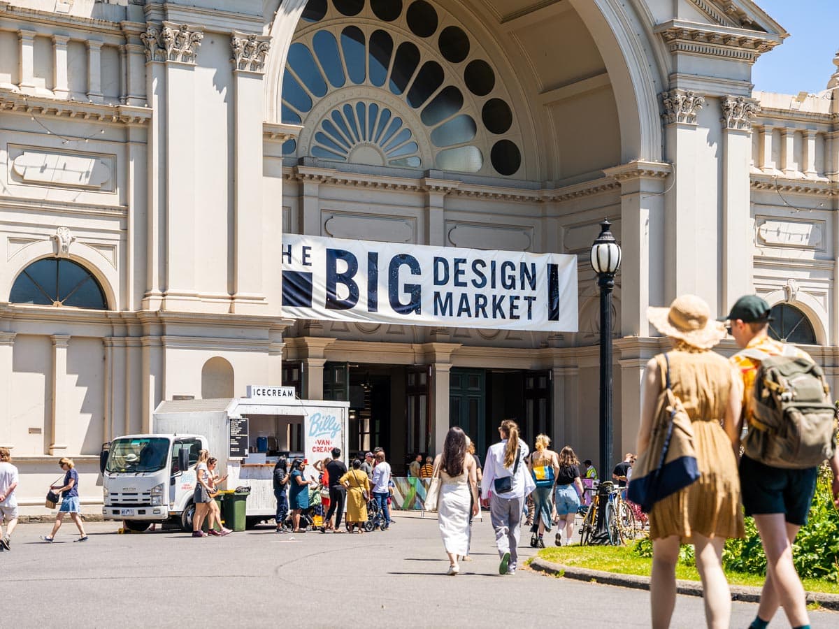 The entrance to the Big Design Market in Melbourne
