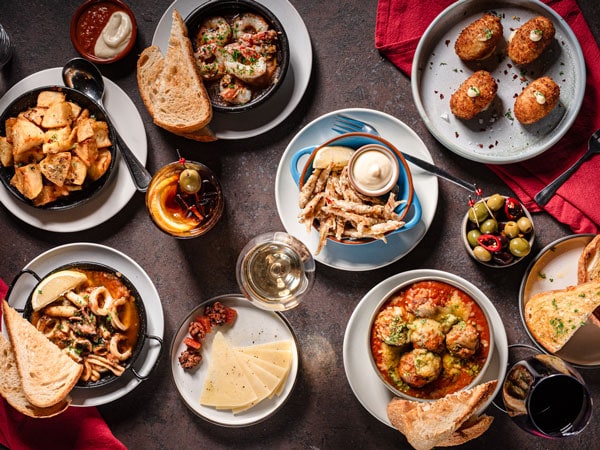 a spread of food at Bocados Spanish Kitchen, Newcastle