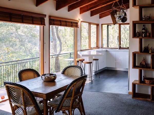 Traveller’s Treehouse view from inside