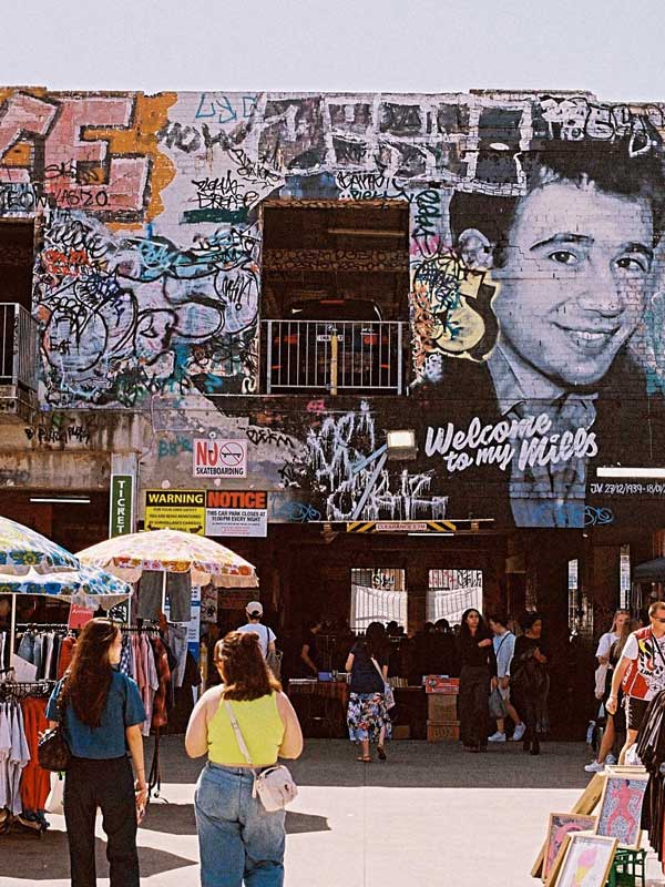 The entry to Fitzroy Markets in Melbourne