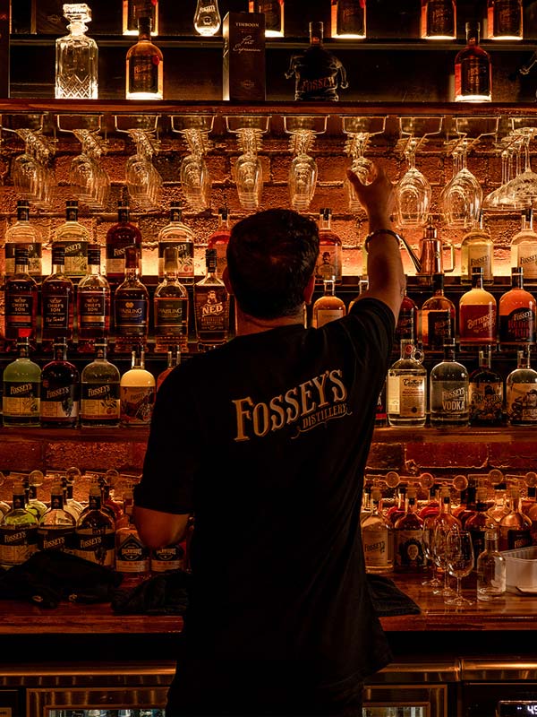 Bartender at Fossey's Distillery