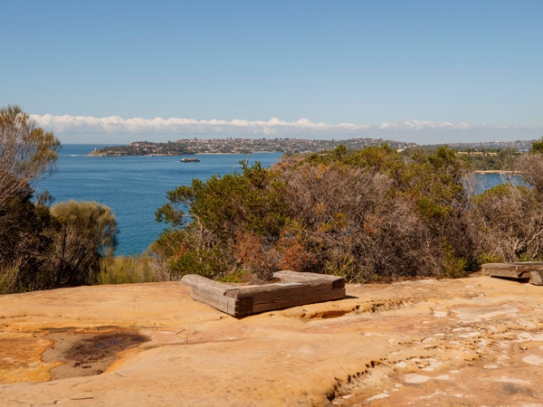 the Grotto Point Aboriginal engraving site along theSpit Bridge to Manly walk