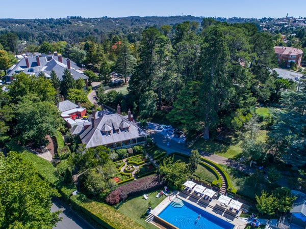 an aerial view of Lilianfels Blue Mountains Resort and Spa