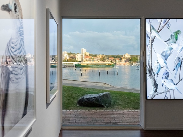 the view of Manly Wharf from Manly Art Gallery and Museum