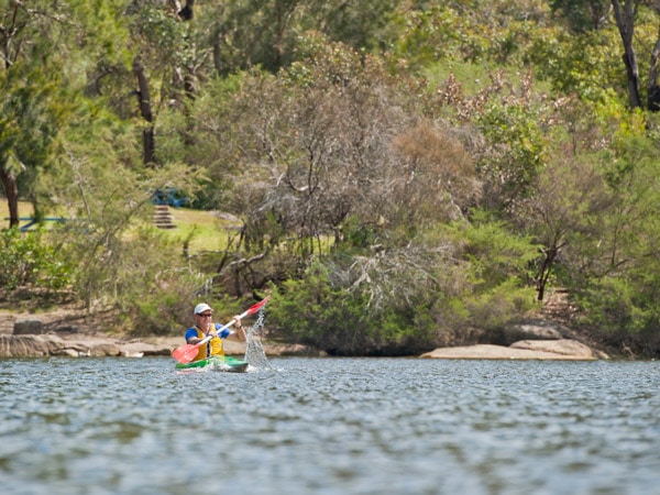 kayaking in Manly Dam