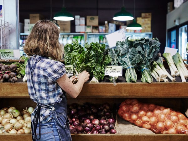 Fresh produce on sale at Preston Markets