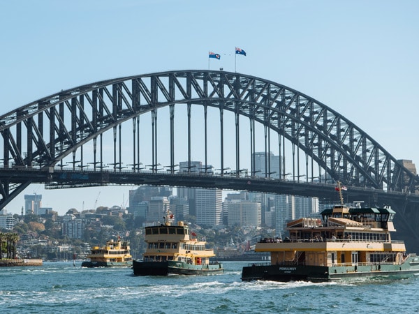 Sydney Ferries passing through Sydney Harbour