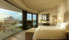 bedroom of sydney suite at Park hyatt sydney