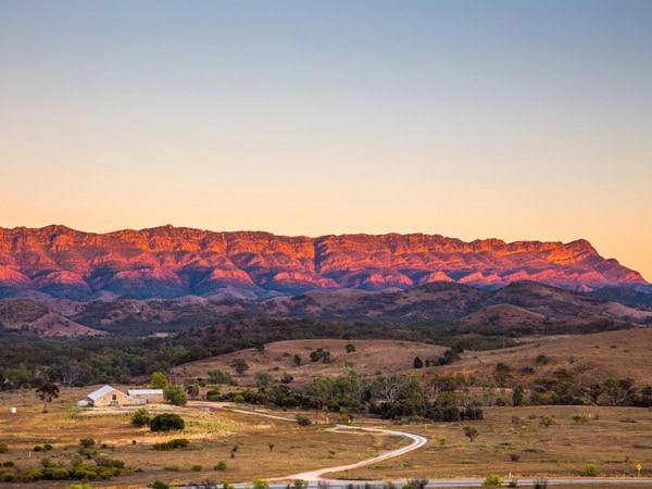 the scenic landscape in Ikara-Flinders Ranges National Park