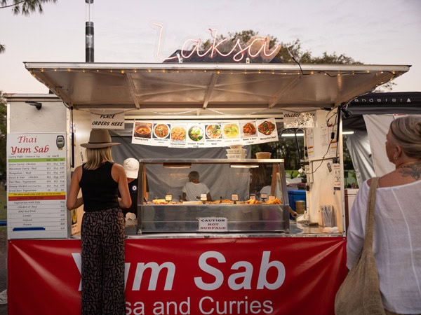 a food stall at Mindil Beach Sunset Markets