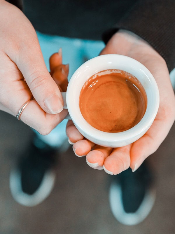 Close up of espresso at Artisti Coffee