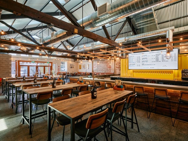 the dining interior at BrewDog Fortitude Valley