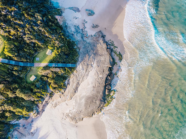 aerial shot of the central coast