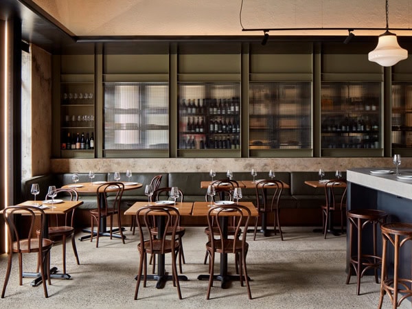 the dining interior of Figlia, Melbourne