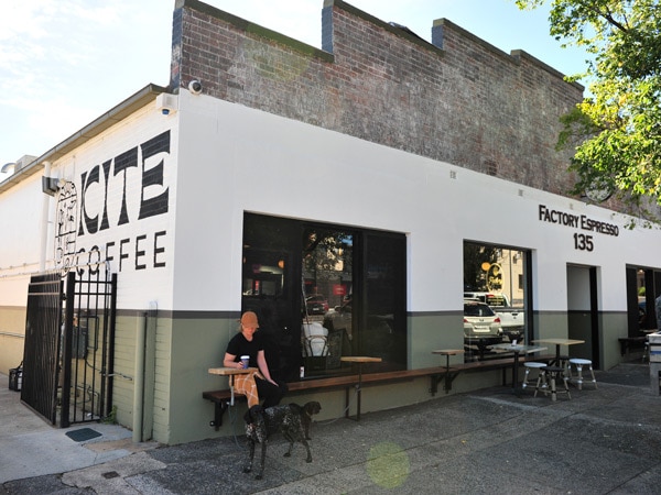 the cafe exterior of Factory Espresso in Orange