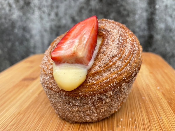 a cruffin at Glenreagh Bakery, Coffs Coast