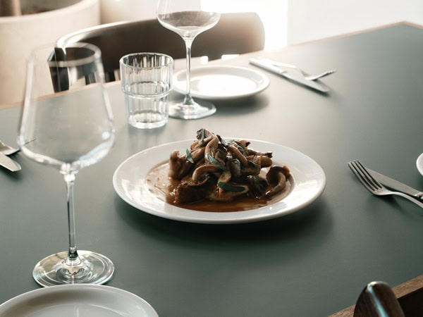 a plate of food in the middle of the table at Gum Bistro, Brisbane