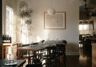 the dining interior of Gum Bistro, Brisbane