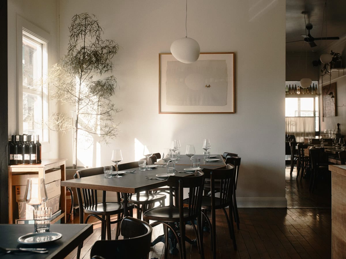 the dining interior of Gum Bistro, Brisbane