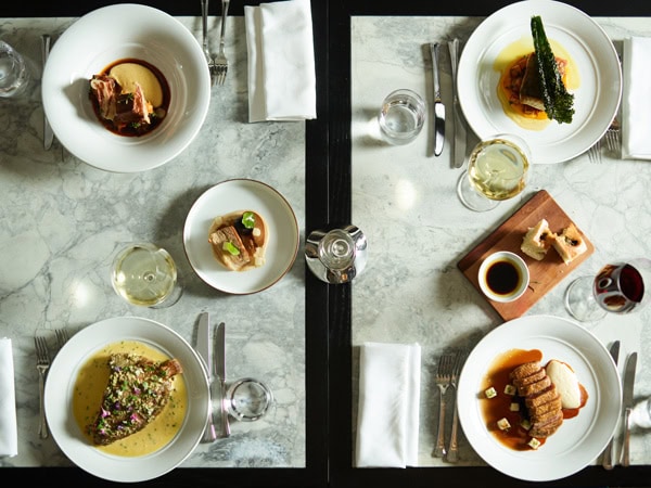 a table-top view of the Italian menu at Luci restaurant, Melbourne
