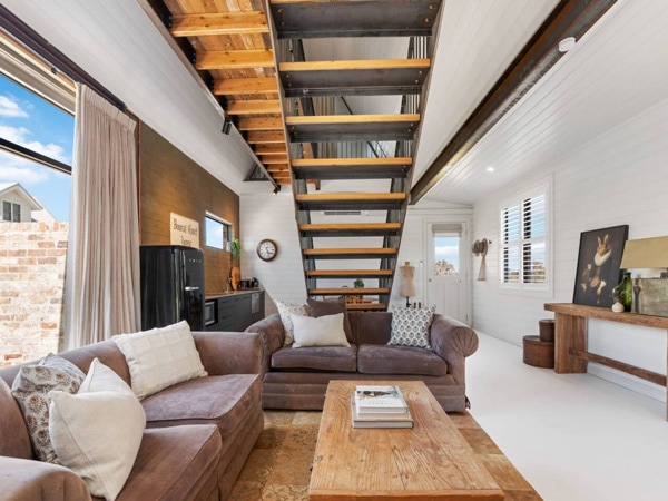 the interior of the Loft House Airbnb in Orange