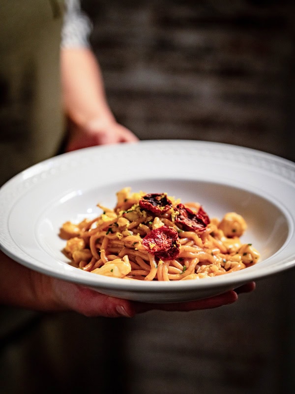 a close-up of a pasta dish at Officina Gastronomica Italian in Melbourne