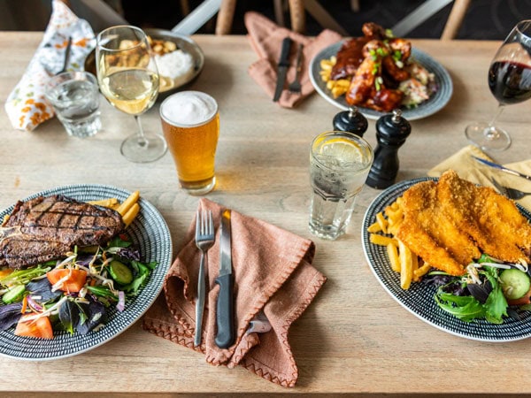 Chicken schnitzel, steak and pub food at The Ophir Hotel in Orange, NSW