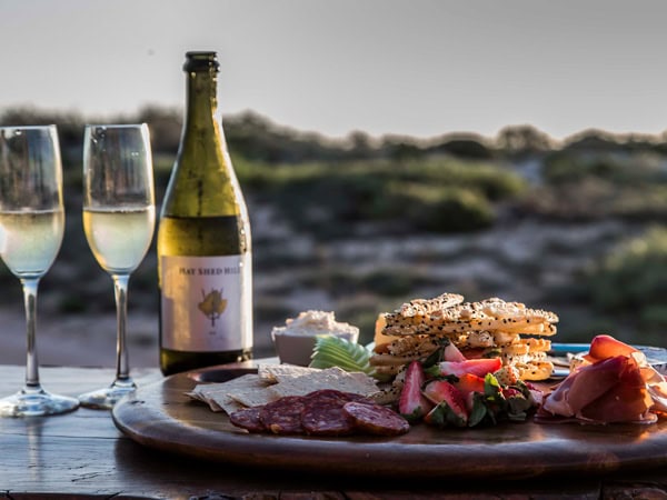 Canapes and cheese boards at Sal Salis